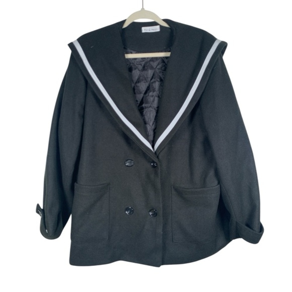 Kawaii Japanese Korean Wool Coat Winter Warm Trend Peacoat Coats Jackets Size 2X